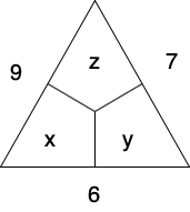 Triangle problem with variables